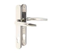 Yale Essentials Polished Chrome Effect Zinc Alloy Long Lever Door Handle (L)32mm (D)65mm, Pair