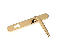 Yale Essentials Polished Gold Effect Zinc Alloy Lever Door Handle (L)32mm (D)65mm, Pair