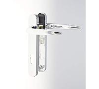 Short Backplate Door Handle - Chrome