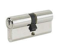 Yale Euro Double Cylinder, 3 Keys Supplied, Standard Security, Boxed, Suitable for All Door Types, Nickel Finish, 30:10:30 (70 mm)