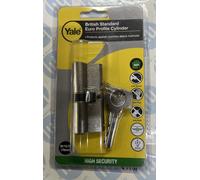Yale Euro Cylinder Lock PKM3030-NP KM Superior – 1 Star, High Security, 30/30 (70mm), Nickel Finish