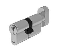 Yale European Maximum Security Cylinder with Knob for Lock YC204KD304005N1 Nickel Plated 30/40 mm 5 Keys with Snake Track 14 Pin