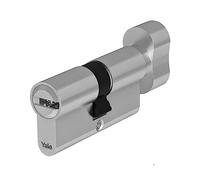Yale European Maximum Security Cylinder with Knob for Lock YC204KD304505N1 Nickel Plated 30/45 mm 5 Keys with Snake Track 14 Pin
