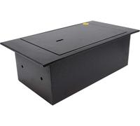 Yale Floor Safe Black with 2 Keys Easy Installation Security 130x390x210mm