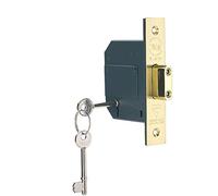 Yale Hardware PM562 2.5" 5 Lever Deadlock- Polished Brass