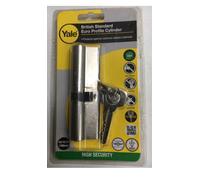 Yale Single Euro Cylinder Lock PKM4050-NP KM Superior 1-Star 40/50 (100mm) Nickel High-Security