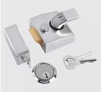 Yale Deadlocking Nightlatch P-89-SC-SC-60 - High Security - 40mm Chrome Finish - Automatic Deadlock
