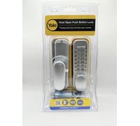 Yale - Push Button Door Lock - Chrome Finish - Hold Open Function - for Commercial Buildings or Private Home Use - Indoor Use Only