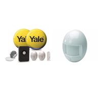 YALE HSA APP ENABLED ALARM KIT (ROUND SIREN) & B-HSA6030 Alarm Accessory Wire free PIR, Pack of 3, Motion Activated, Accessory for HSA Alarms, White