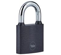 Yale Iron Padlock 50mm - Silver - Hardened Steel Shackle - Indoor use