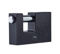 Yale Iron Shutter Padlock 75mm - Black - Hardened Steel shackle - Outdoor use