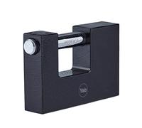 Yale Iron Shutter Padlock 90mm - Black - Hardened Steel shackle - Outdoor use