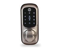 Yale Keyless Connected Door Lock - Satin Nickel - No Key Needed, Lock/Unlock with PIN Code, Key Tag, Key Fob, Key Card, Phone Tag, Compatible with 60 mm Nightlatch