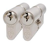 Yale KM4045-NP-KA - KM Superior 1 Star Euro Cylinder Lock - Keyed Alike - 40/45 (95mm) / 40:10:45 - Nickel Finish - High Security - 2 Cylinders