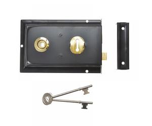 Yale Locks 60334305078 P334 Rim Lock Black Finish 156 X 104Mm Visi