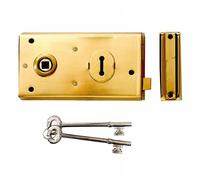 Yale Locks 60401305025 P401 Rim Lock Polished Brass Finish 138 X 76Mm Visi