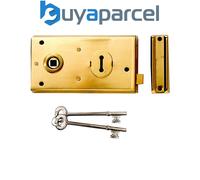 Yale Locks 60401305025 P401 Rim Lock Polished Brass Finish 138 x 76mm Visi YALP4