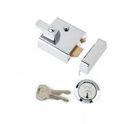 Yale P-1-CH-CH-60 - Double Locking Nightlatch - 60mm - Chrome Finish - High Security Can Be Locked From Inside With Key