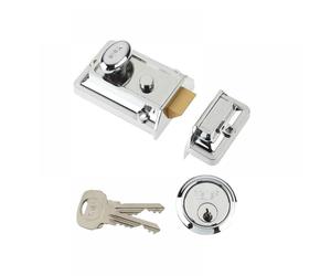 Yale Locks 630077105162 P77 Traditional Nightlatch 60Mm Backset Chrome Finish Visi