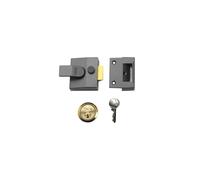 Yale Locks 630085001709 85 Deadlocking Nightlatch 40mm Backset DMG Finish Satin Chrome Cylinder Box