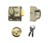 Yale Locks 706 Traditional Nightlatch 40mm Backset Enb Finish Box - Electro Nickle Brass - Electro Nickle Brass