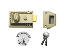 Yale Locks 77 Traditional Nightlatch Multi Colour (Nickle Br Sc Cylinder 60mm Backset Box)