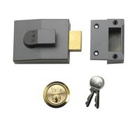Yale Locks 82 Deadbolt Nightlatch 60mm Backset Dmg Finish Box Yale Locks Multicolor