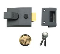 Yale Locks 630088001709 88 Standard Nightlatch 60Mm Backset Dmg Finish Satin Chrome Cylinder Box