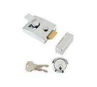 Yale Locks 89 Series Deadlocking Nightlatch Brlux, Chrome Or Dark Metal Grey (Dmg) (Chrome Finish 60mm Backset Box)
