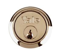 Yale Locks B1109 Replacement Rim Cylinder & 2 Keys Satin Chrome Finish Box
