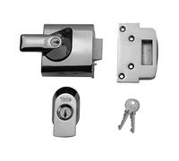 Yale Locks BS1 Nightlatch British Standard Lock 60mm Backset Chrome Finish Visi
