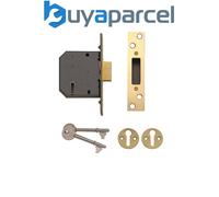 Yale Locks M552 5 Lever Mortice Deadlock 64mm / 89mm Polished Brass YALPM552PB25