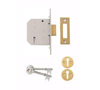 Yale Locks P-M322-PB-65 3 Lever Deadlock 65mm Lock case - Polished Brass Finish