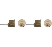 Yale Locks P1109 Replacement Rim Cylinder 2 Keys Satin Chrome Visi Pack (Pack of 2)