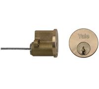 Yale Locks 631109245025 P1109 Replacement Rim Cylinder & 4 Keys Polished Brass Finish Visi