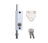 Yale Locks P124 Door Push Bolt Multi Colour (White Finish Visi)