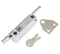Yale Chrome Effect Steel Straight Door Bolt P124 (L)82mm