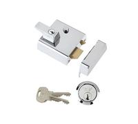 Yale Locks P2 Double Security Nightlatch Brlux, Chrome Or Dark Metal Grey (Dmg) (Chrome Finish 40mm Backset Visi)