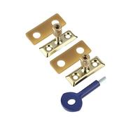 Yale Locks P2P111PB Window Staylocks - Polished Brass Finish (Pack of 2)