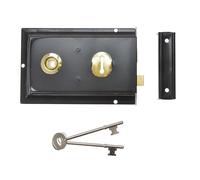Yale Locks P334 Rim Lock 156 X 104mm - Black - Black