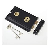 (99) Yale Rim Lock, Black, P-334-BL, New