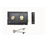 Yale Locks P334 Rim Lock Black Finish 156 x 104 mm Visi Pack