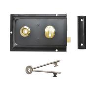 (99) Yale Rim Lock, Black, P-334-BL, New