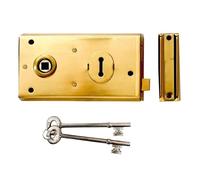 Yale Rim Lock P401GRY - 138 x 76 mm, Polished Brass Finish (Visi Pack)