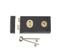 Yale Locks P401GRY Rim Lock 138 x 76mm - Black Finish (Visi Pack)