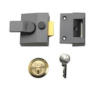Yale Locks P85 Deadlocking Nightlatch 40mm Backset Brasslux Finish Visi YALP85B