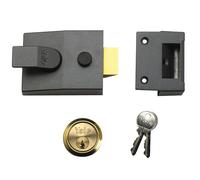 Yale Locks P89 Deadlock Nightlatch 60mm Backset DMG Finish Satin Chrome Cylinde