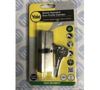 Yale Locks PKM3535NP Euro Double Cylinder Kitemark 35 x 35 (80mm) Nickel Plated