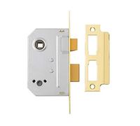 Yale Locks PM236PB25 Bathroom 2 Lever Sash Lock 67mm 2.5-inch - Polished Brass Finish