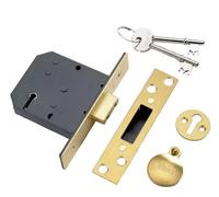 Yale Locks 650552205025 Pm552 5 Lever Mortice Deadlock 80Mm 3In Polished Brass